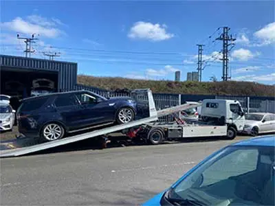 Black Range Rover getting recovered by Simpsons Breakdown Recovery Birmingham