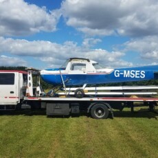 Simpsons Breakdown Recovery Birmingham recovering a small blue plane